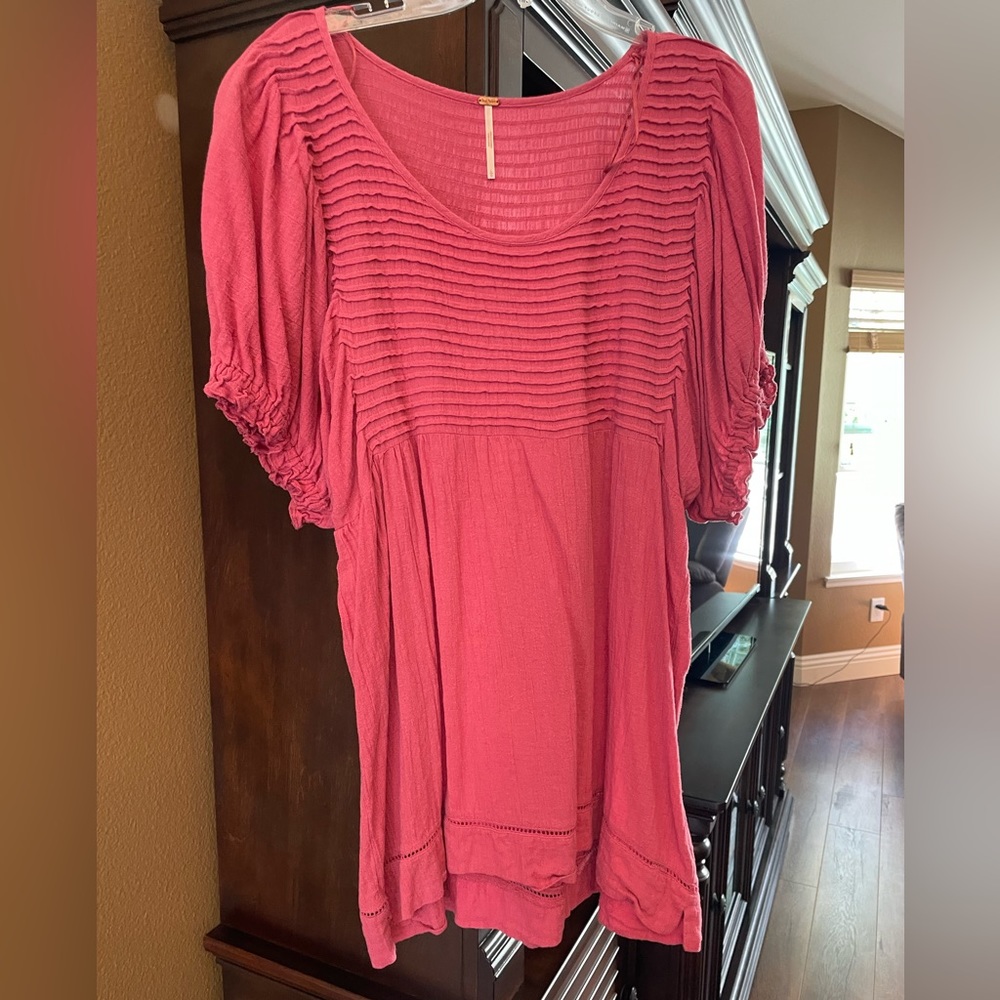 Free People Adorable Pink Dress L